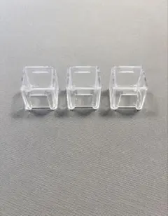ビリヤードキュー チョークケース 四角型 アクリル製 透明 シンプル 3個新品