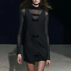 ZARA ザラ ベルベット リボンワンピース XS