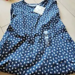 ユニクロPAUL & JOE ネイビー花柄ノースリーブ