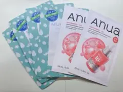 Anua マスクパック + Mugwort Calming Mask 6枚セット