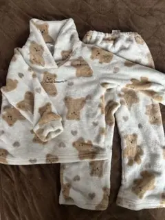 クマ柄フリースパジャマ