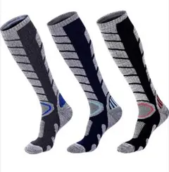 3足セット スノーボード スキー ソックス 登山 アウトドア 防寒 靴下