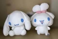 シナモロール 2体セット　超超BIGぬいぐるみ　かしげポーズ　にっこりみみむすび