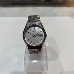 稼働】 セイコー 5 自動巻き メンズ 時計 シルバー デイデイト SEIKO