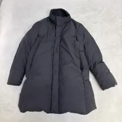 ユニクロ シームレスロングダウンジャケット ダウンコート メンズ グレー XL