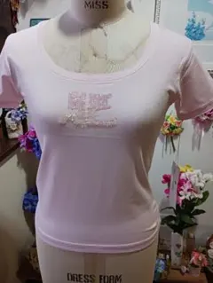 新品⭐courreges キラキラススパンコールロゴ⭐淡いピンク/9のサムネイル