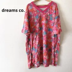 dreams co. 花柄 Vネックワンピース