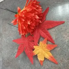 もみじ祭り髪飾り。髪飾り。ハンドメイド髪飾り 祭りかんざし。七五三髪飾り。