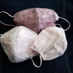 涼しげなハンドメイド不織布マスクカバー3枚セット《 即購入可能 》