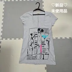 DIESEL 半袖Tシャツ グレー グラフィックプリント Sサイズのサムネイル