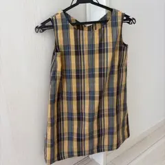 sin チェック柄 ノースリーブワンピース 130cm