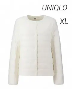 美品 ユニクロ ウルトラライトダウン ノーカラー コンパクトジャケット XL