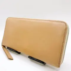 マーガレットハウエル ラウンドファスナー 長財布 本革 キャメルのサムネイル
