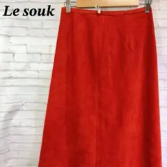 ルスーク　Aラインスカート　スエード風　ミニマル　万能