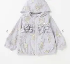 プティマイン　花柄ウィンブレ　90サイズ　　撥水加工】