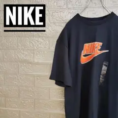 専用ナイキNIKEスウッシュロゴ　美品TシャツMネイビーのサムネイル