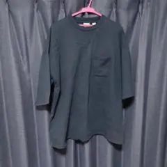 グッドウェア 5分袖 ポケットTシャツ ネイビー フェード