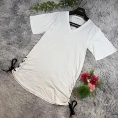 ✨SLY✨サイズ1(S) Vネック 半袖Tシャツ サイドレースアップ ホワイトのサムネイル