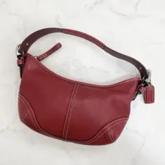 良品 希少カラー COACH コーチ ホーボー ワンショルダーバッグ ボルドー
