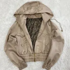 BLOW ショート丈 マウンテンパーカー M フードブルゾン レオパード