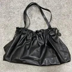 【MELLOWNEON】美品 メロウネオン ギャザー ショルダーバック レザー調のサムネイル