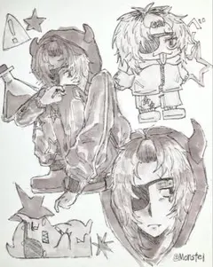 パチンコライターひらやまんの自筆イラスト、サイン色紙 パチンコライターひらやまんの自筆イラスト、サイン色紙 - メルカリ