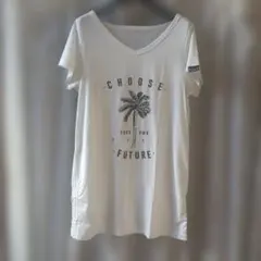 ROXY ホワイト Vネック Tシャツ　sサイズ