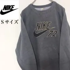 【激レア】NIKE ナイキ ビッグ刺繍ロゴ スウェット プルオーバー