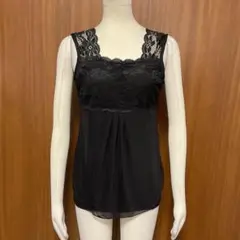 レース装飾 ブラックキャミソール 新品