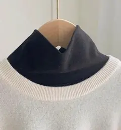 タートルネック　つけ襟　ブラック　ネックウォーマー　黒