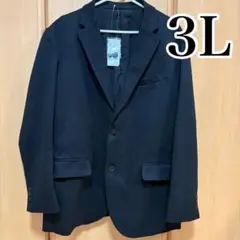 3L テーラード ジャケット ブラック 黒 クロッシー しまむら