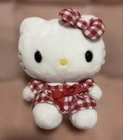 サンリオ ハローキティ ぬいぐるみ ギンガムチェックワンピース