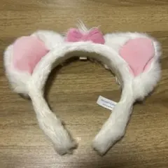 Disneyマリーカチューシャ ホワイト フェイクファー