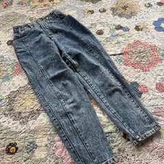 Vintage ケミカルウォッシュ ハイウエスト デニムパンツ テーパードのサムネイル
