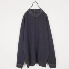 Y4822*オースチンリード☆ウール☆ジャケット☆ブルゾン☆紺ネイビー