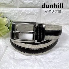 dunhill ダンヒル キャンバス×レザー ベルト イタリア製 100/40のサムネイル