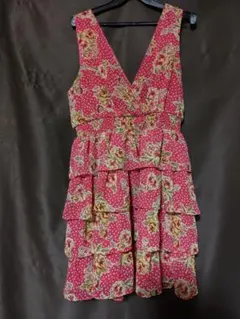 Forever21 花柄 ノースリーブ ミニワンピース L