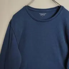 STRUCTURE 長袖シャツ ロンT サーマルシャツ ブルー 無地 メンズL