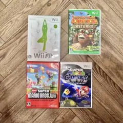 【Wii】任天堂　ソフト　4点セット(wiifit/マリオ/ドンキー)