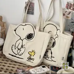 スヌーピー キャンパストートバッグ SNOOPY トート新品　再入荷　人気　レア
