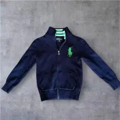 POLO RALPH LAUREN ジップアップニット ビッグポニー 120