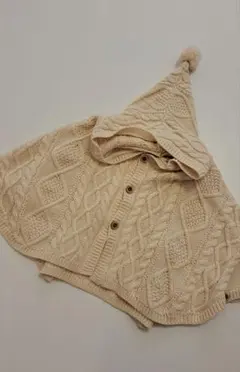 美品☆バースデイ☆テータテート☆ケーブル編み☆ニットポンチョ☆