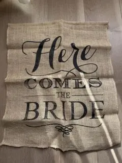 Here Comes The Bride 麻　ウェディングフラッグ