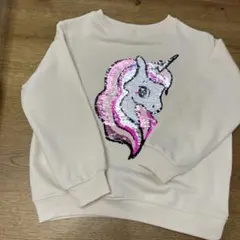 H&M ユニコーン スパンコール トレーナー 122/128