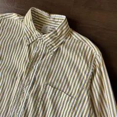 23ss ANATOMICA ストライプ B.D.シャツ M イエローゴールドのサムネイル