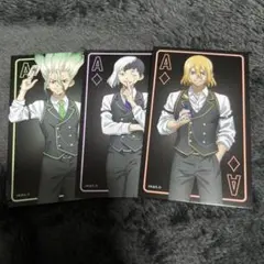 Dr.stone カード　カジノディーラー　石神千空&あさぎりゲン&七海龍水