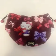 新品タグ付♡FEILER フェイラー♡巾着ポーチ♡ハローキティコラボ
