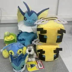 ポケモンぬいぐるみ シャワーズ他　マインクラフト他　7点まとめ売り