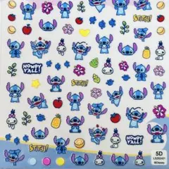 #LS01 超立体ネイルシール スティッチ ディズニー　新品