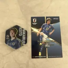 サッカー日本代表 中村敬斗 スタジアムガチャマグネットとEPOCHトレカ